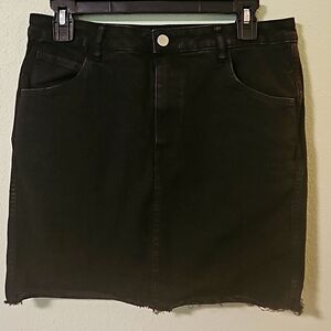&denim black mini skirt size 10